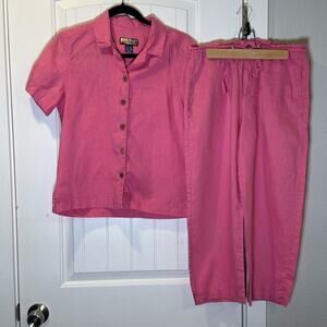 Havana Jack’s Cafe Pink Linen Set Size Small